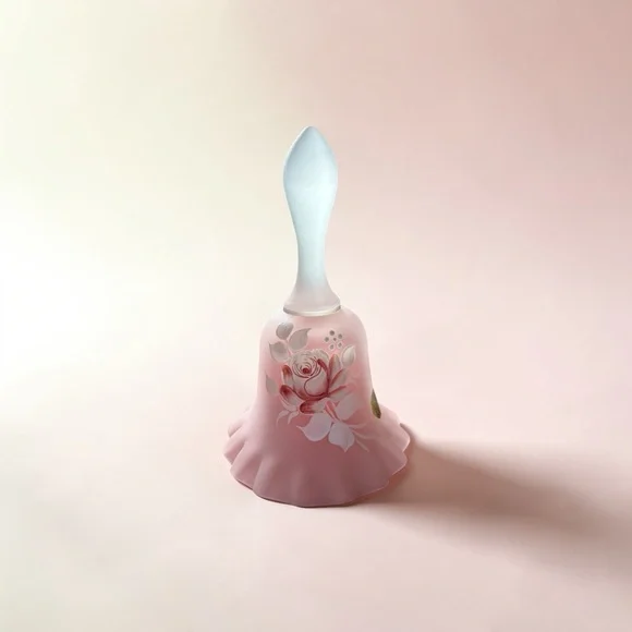 Set of Three Pink and Lavender Fenton Decorative Glass Bells - Picture 2 of 4